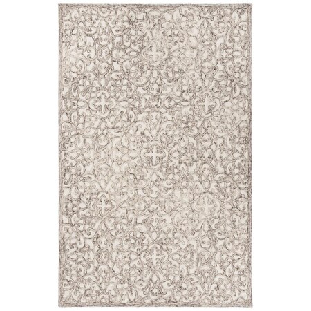 Safavieh 2 ft. 3 in. x 4 ft. Trace Rectangle Hand Tufted Rug Brown & Ivory TRC103T-24